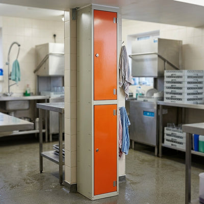 2-Door Laminate Splash Locker with Galvanised Steel Frame