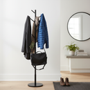 Premium Wooden Round Base Coat Stand with Customizable Height and Attractive Colors for Organized Living Spaces