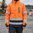 Women's Orange/Black Insulated High-Visibility Work Jacket