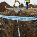 Dark Slate Gray Premium Underground Warning Tape for Sprinkler Pipes - 150mm x 365m