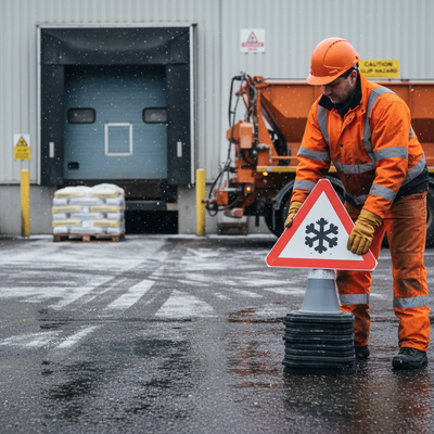 Premium 750mm Triangle Cone Sign for Safety and Visibility