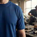 Short Sleeve Moisture-Wicking Work T-Shirt - Deep Blue