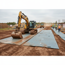 Gray Premium Ground Protection Mat - 2.4m X 1.2m X 12mm - Reusable & Lightweight