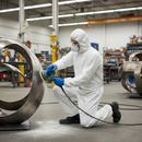 Rosy Brown Premium Hooded Chemical Protective Coverall - White