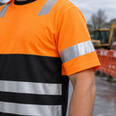 Class 1 High Visibility Short Sleeve Top - Hi-Vis Orange/Black (view 2)