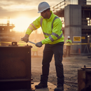 Dark Slate Gray Premium Hi-Vis Quarter Zip Sweatshirt - Industrial Grade Fleece