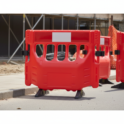 1 Metre Premium Water Filled Barrier | Interlocking Road Safety Barrier | Orange UV Stabilised