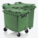 1100 Litre 4-Wheeled Bin Pack of 3 Polyethylene