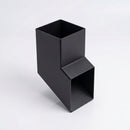 72x72mm Flush Joint Aluminium Downpipe Shoe — Textured Black