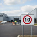 Light Gray 10mph Metal Sign Face - Heavy Duty 750mm for Road Safety