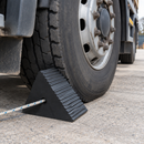 Solid Rubber HGV Wheel Chock with Rear Eye - 300 x 300 x 245mm - Black