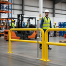 Dark Gray Professional Galvanised Post with Flat Base and Level Balls for Easy Installation and Custom Handrail Fit