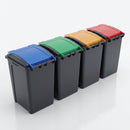 Lift Bin 50 Litre – Slimline Waste Container, Dark Grey Base (view 2)