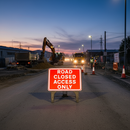 Dark Slate Gray Heavy Duty Road Closed Access Only Sign - 1050x750mm
