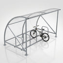 Cycle shelter with perspex roof and galvanised steel frame (view 2)