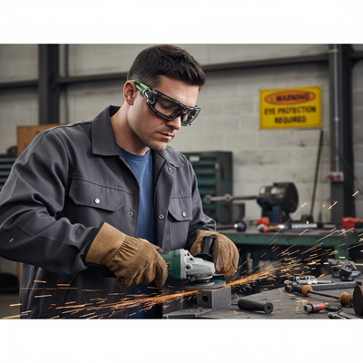 Premium Lightweight Safety Spectacles with Anti-Scratch Lenses and EVA Padding for Enhanced Comfort and Protection