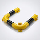 86 x 638 x 638mm corner collision protection bar, yellow/black (view 2)