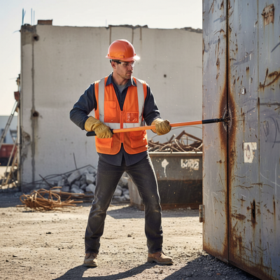 Premium Insulated 60" Crowbar for Heavy Duty Prying and Demolition
