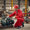 Dim Gray Premium Red Boilersuit with Unique Stretch Design for Comfort