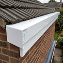 Aluminium Coping Stop End – Secret Fix 75mm — RAL 9016 (in use)