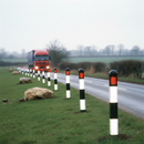 Dark Olive Green Premium Plastic Verge Marker Post - 1000mm Above Ground