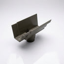 Moulded Ogee Gutter Outlet 63mm Dia, 125 x 100mm — RAL 7022