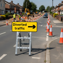 Dim Gray Rotating Arrow Quick-Fit Sign Face for Traffic Management