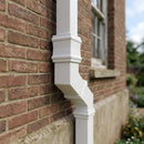 Traditional Aluminium Downpipe Bends 72x72mm – 92.5° & 112.5° — RAL 9016 / 92.5 Degrees (in use)