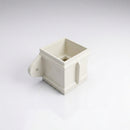 Traditional Downpipe Spare Socket Eared 72x72mm Aluminium — RAL 9010