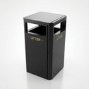 112 Litre Steel Litter Bin with Slam Lock and Stainless Hinge (view 2)