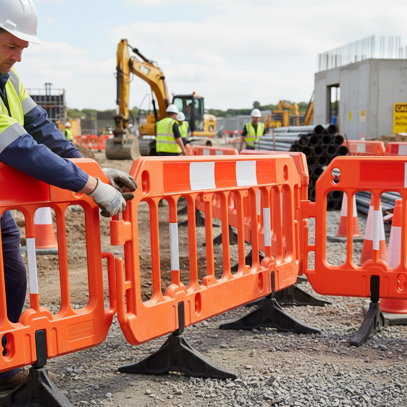 Gray Premium 2M Vision Pedestrian Barrier with High Visibility Design