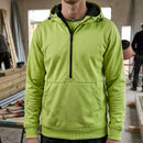 Lime Windproof Stretch Half-Zip Work Hoodie