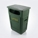 84 Litre Fire Retardant GRC Closed Top Litter Bin (view 2)