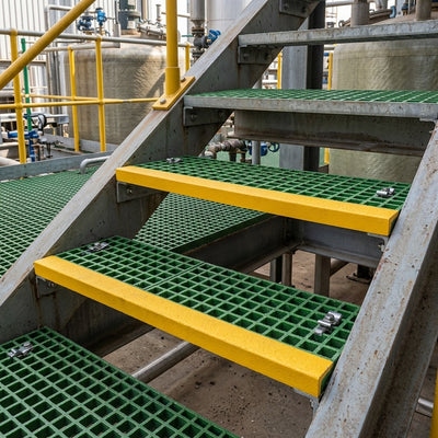 GRP Grating Stair Treads 38mm Thick - Pack of 2