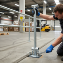 Dark Gray Premium Heavy Duty Pedestrian Guardrail End Post with 48.3mm Diameter for Easy Installation and Compatibility with Infill Panels