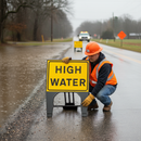 Dim Gray Premium High Water Sign 600 x 450mm - Durable and Robust