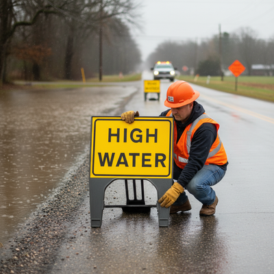 Premium High Water Sign 600 x 450mm - Durable and Robust