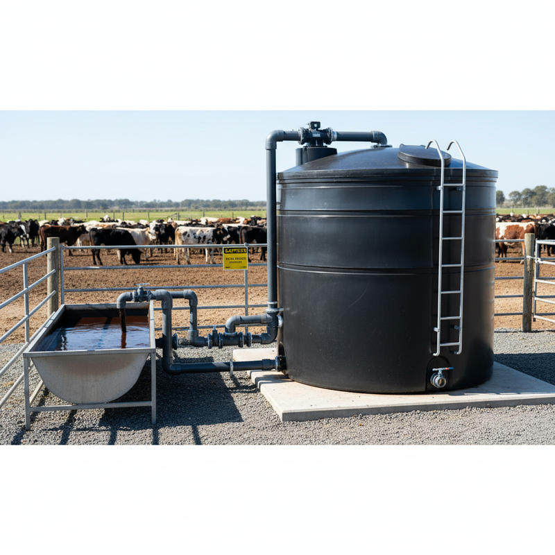 Dark Slate Gray Heavy Duty 7200 Litre Molasses Storage Tank - Industrial Grade Solution