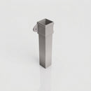 Traditional Aluminium Downpipe Sample — RAL 7036 / 72x72mm