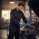 Black Premium Heavyweight Boilersuit with Reinforced Waist and Multiple Pockets