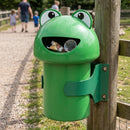 60 litre plastic litter bin with hooded top and compact design
