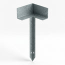 Double Sleeper Pin Corner Bracket Galvanised 750mm x 2mm (view 2)