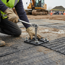 Dim Gray Premium Plastic 4-Way Connectors with Washers & Bolts for Safe Mat Connections