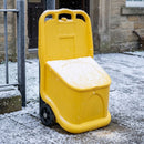 75 Litre wheeled grit bin yellow polyethylene