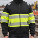 Class 1 High-Visibility Zip Front Jacket - Black/Hi-Vis Yellow