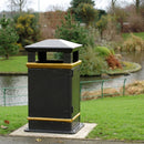 112 Litre Closed Top Litter Bin Fibreglass Composite