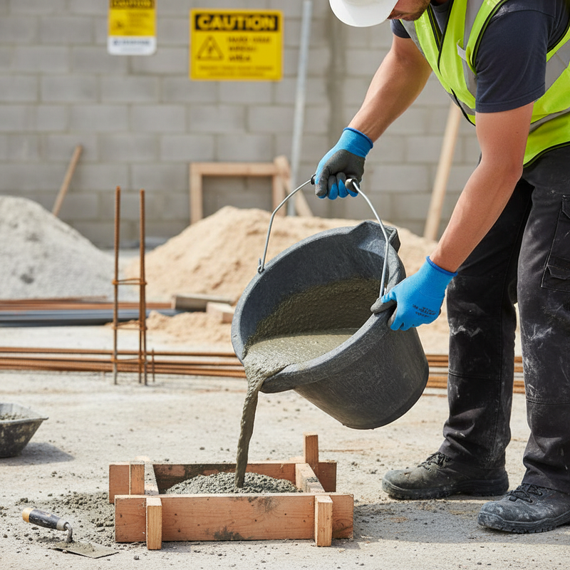 Dark Gray Heavy Duty 3 Gallon Builders Bucket - Professional Quality