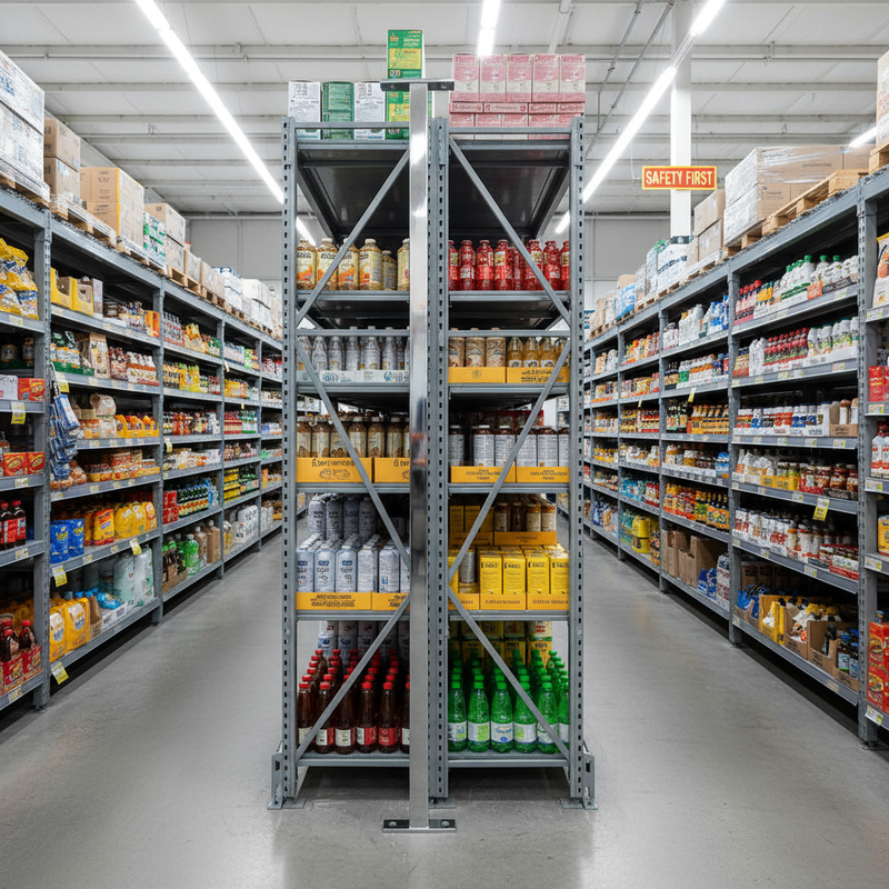 Dark Gray Premium Gondola Tie Bar for Enhanced Shelving Support