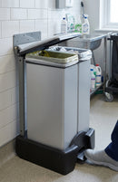 65 litre plastic fire-retardant twin-body sackholder with pedal