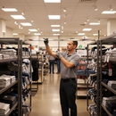 Rosy Brown Premium Gondola Tie Bar for Enhanced Shelving Support